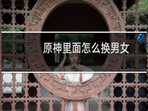 原神里面怎么换男女