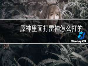 原神里面打雷神怎么打的