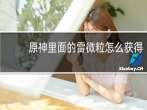 原神里面的雷微粒怎么获得