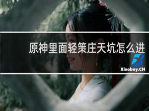 原神里面轻策庄天坑怎么进