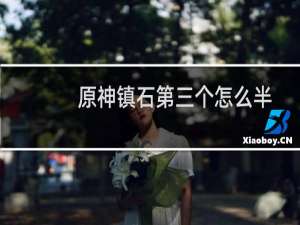 原神镇石第三个怎么半