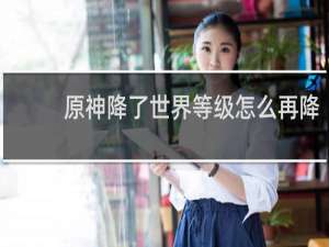 原神降了世界等级怎么再降
