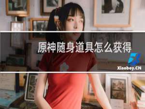 原神随身道具怎么获得