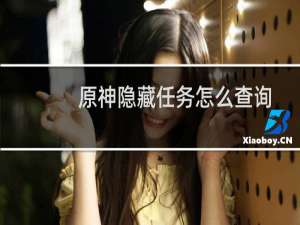 原神隐藏任务怎么查询