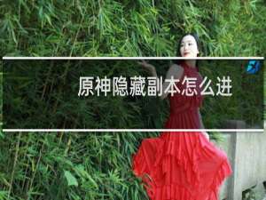 原神隐藏副本怎么进