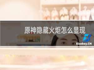 原神隐藏火炬怎么显现