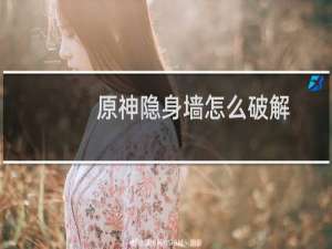 原神隐身墙怎么破解