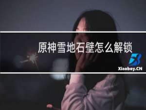 原神雪地石壁怎么解锁