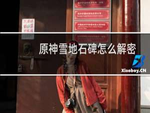 原神雪地石碑怎么解密