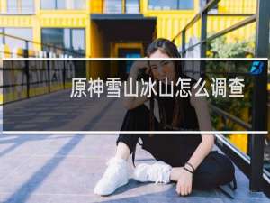 原神雪山冰山怎么调查