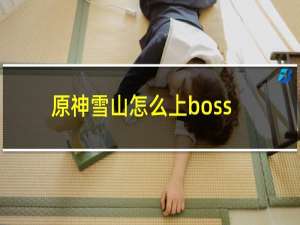 原神雪山怎么上boss