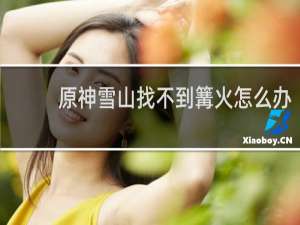 原神雪山找不到篝火怎么办