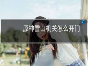 原神雪山机关怎么开门