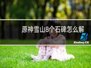 原神雪山8个石碑怎么解
