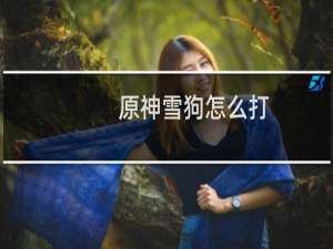 原神雪狗怎么打