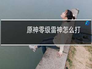 原神零级雷神怎么打