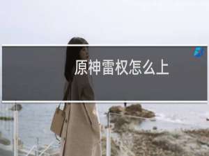 原神雷权怎么上