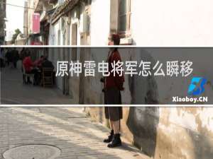 原神雷电将军怎么瞬移