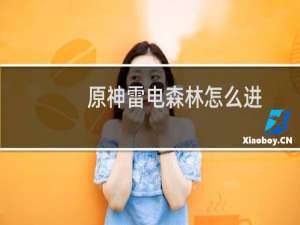 原神雷电森林怎么进
