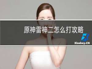 原神雷神二怎么打攻略