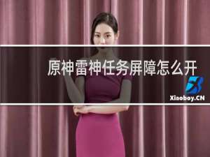 原神雷神任务屏障怎么开