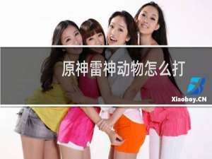 原神雷神动物怎么打