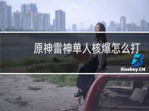 原神雷神单人核爆怎么打