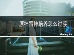 原神雷神培养怎么过渡