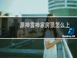 原神雷神家房顶怎么上
