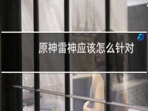 原神雷神应该怎么针对