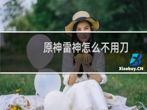 原神雷神怎么不用刀