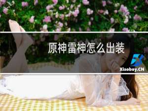 原神雷神怎么出装