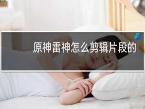 原神雷神怎么剪辑片段的