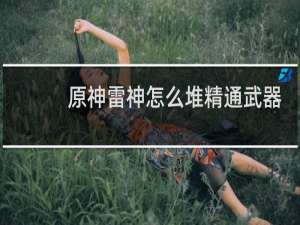 原神雷神怎么堆精通武器