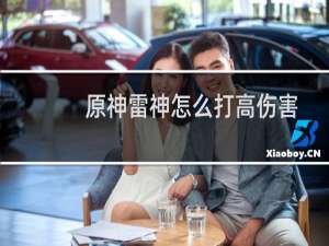 原神雷神怎么打高伤害