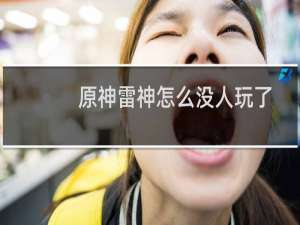 原神雷神怎么没人玩了