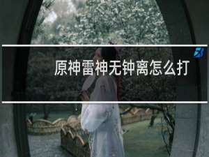 原神雷神无钟离怎么打