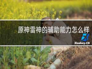 原神雷神的辅助能力怎么样