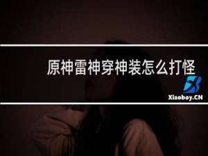 原神雷神穿神装怎么打怪