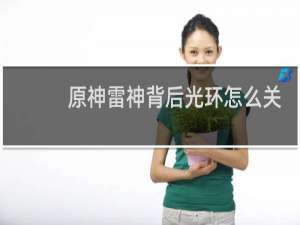 原神雷神背后光环怎么关