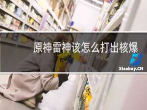 原神雷神该怎么打出核爆