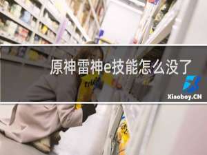 原神雷神e技能怎么没了
