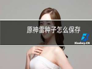原神雷种子怎么保存
