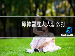 原神雷霆大人怎么打