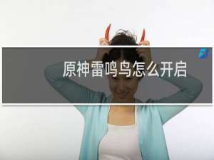 原神雷鸣鸟怎么开启