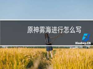 原神雾海进行怎么写