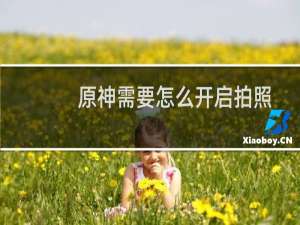 原神需要怎么开启拍照