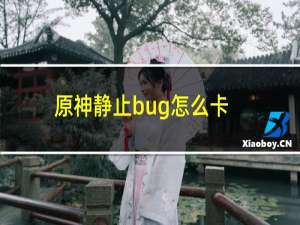 原神静止bug怎么卡