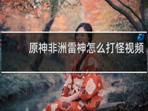 原神非洲雷神怎么打怪视频