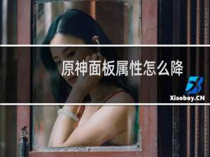 原神面板属性怎么降